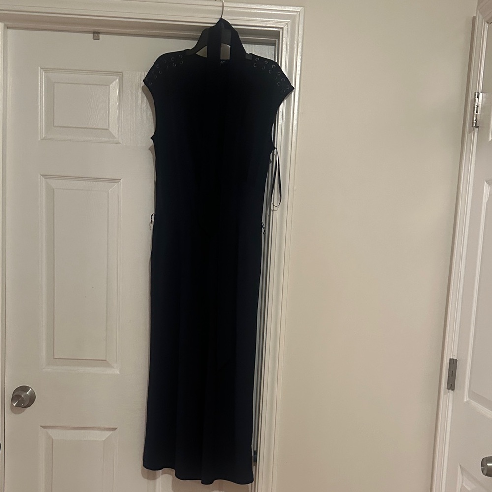 Lauren Ralph Lauren Navy Sleeveless jumpsuit crop length